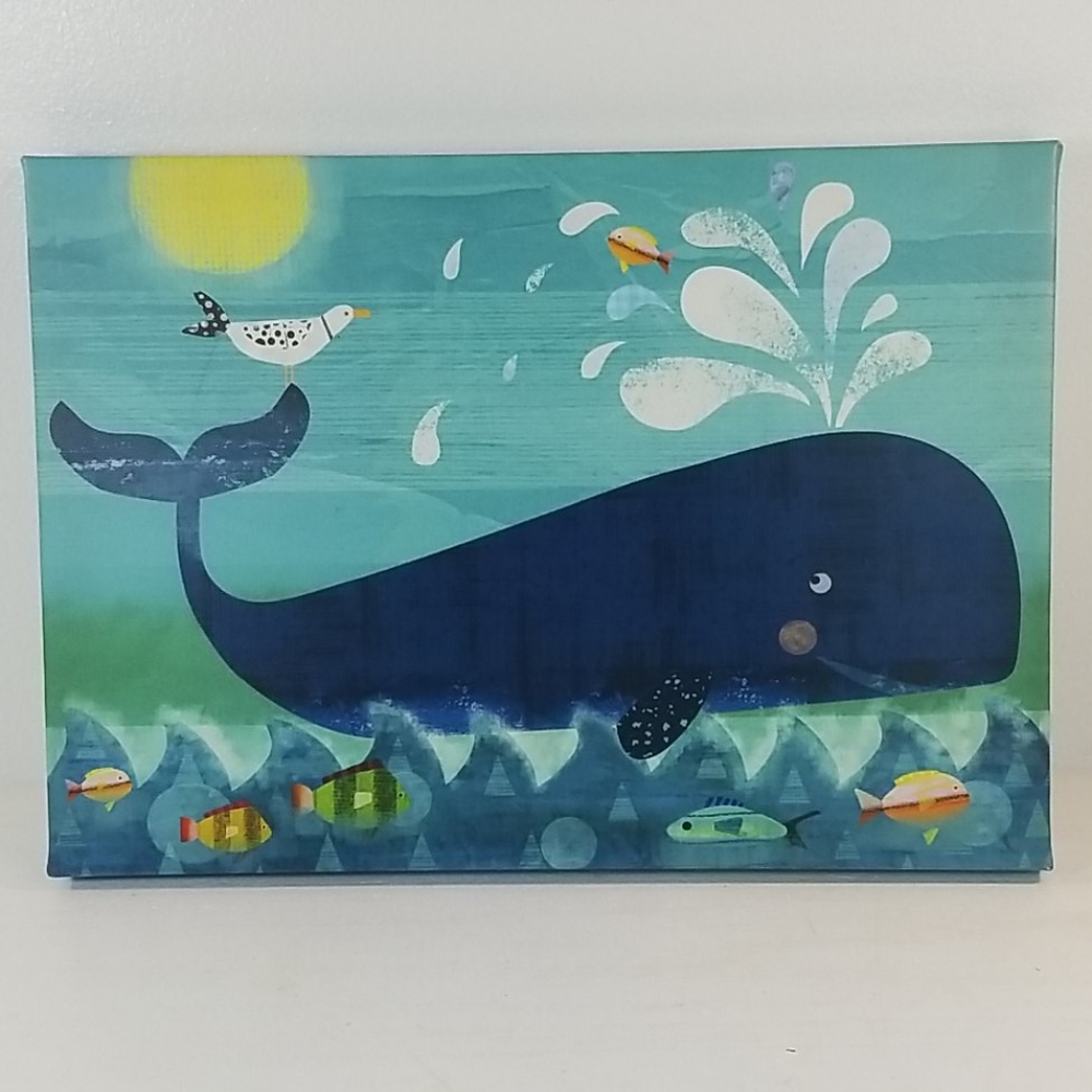 OOPSY DAISY Whale Pals Canvas 14x10 Wall Art